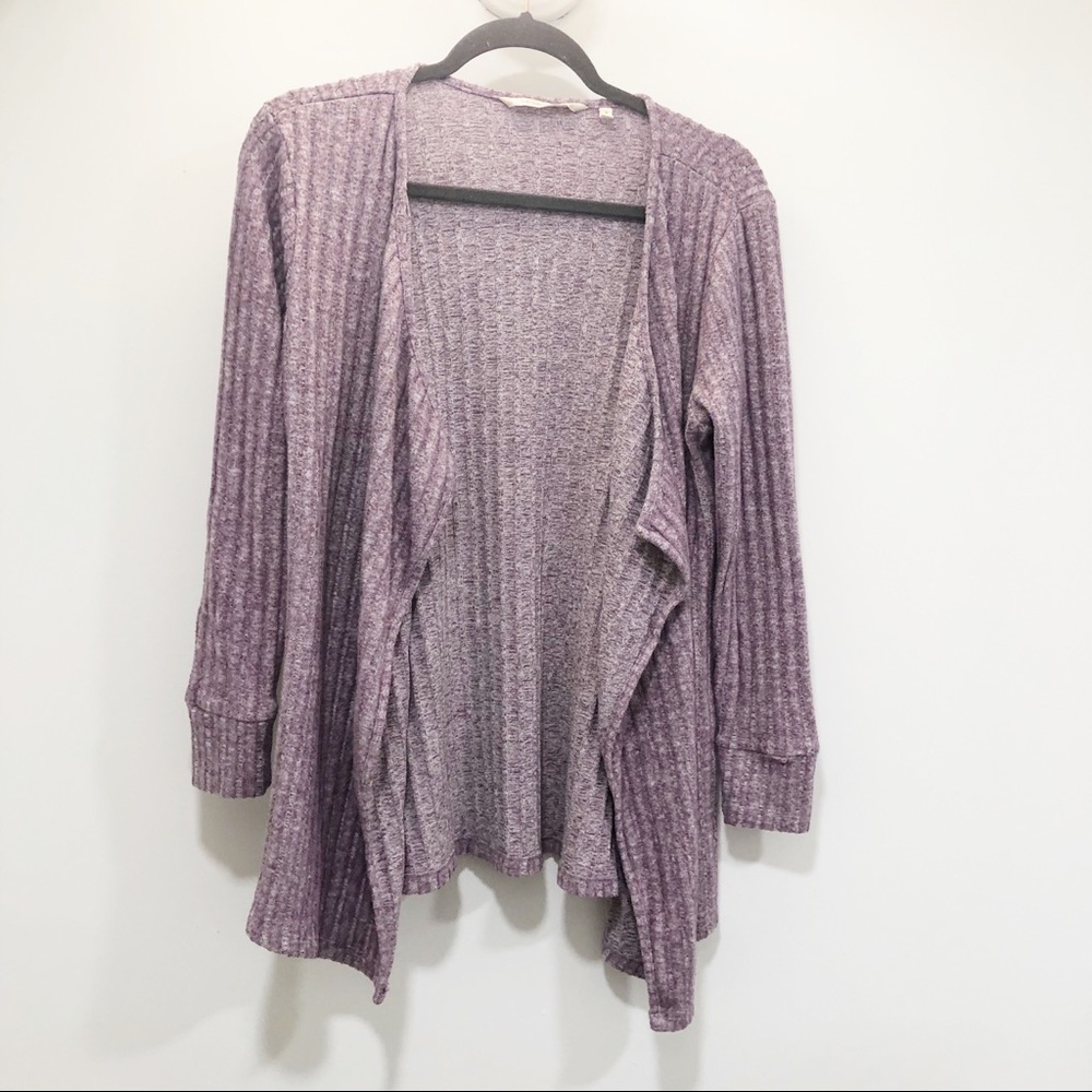 Soft Surroundings Purple Cuddle Bug Topper Cardigan Small View 2
